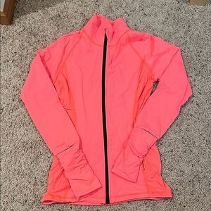 Victoria's Secret Neon orange running zip